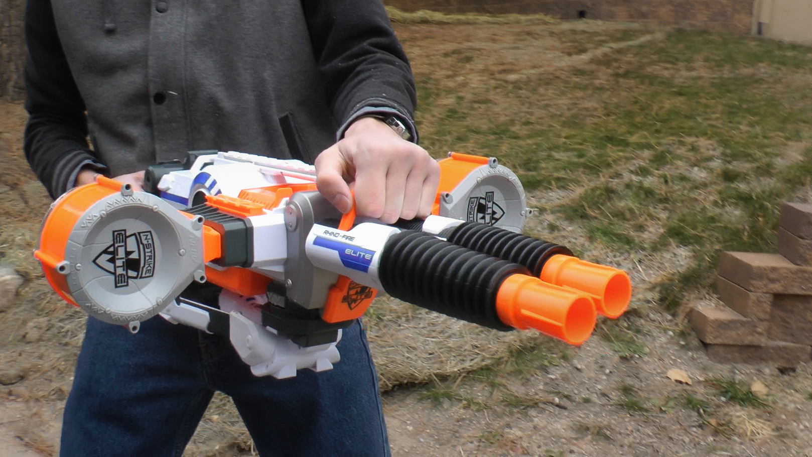 Elite Rhino Fire Review And Shooting Nerf Socom